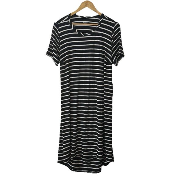 Market Spruce Dresses & Skirts - NWT Market & Spruce Stitch Fix Black & White Striped Knit Midi Dress 1X